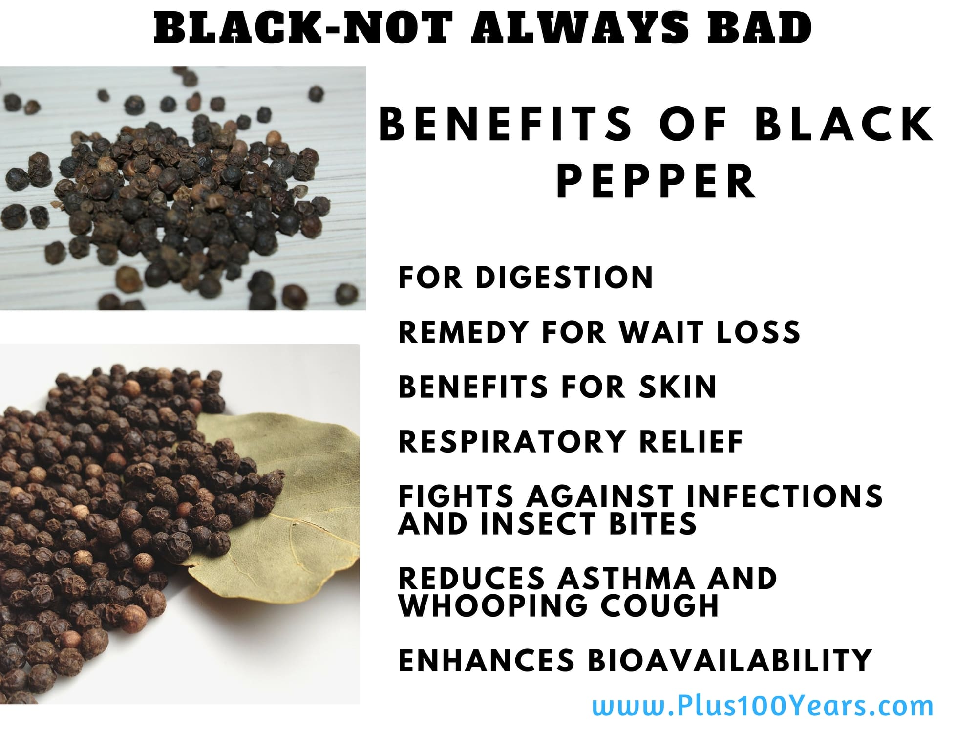 Health benefits of black pepper