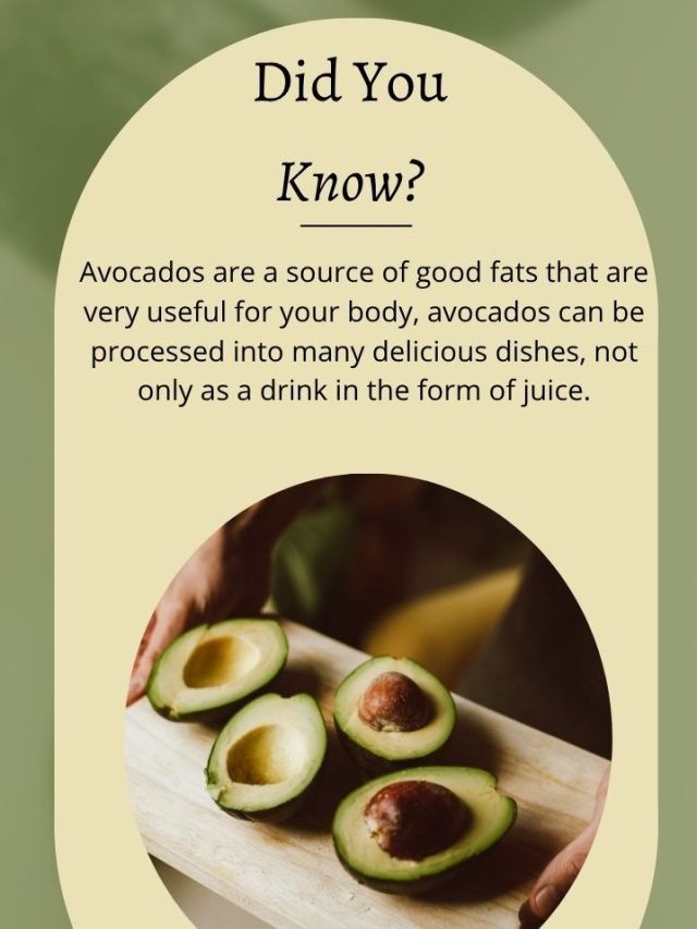 Avocados Are A Source Of Good Fats That Are Very Useful For Your Body, Avocados Can Be Processed Into Many Delicious Dishes, Not Only As A Drink In The Form Of Juice.